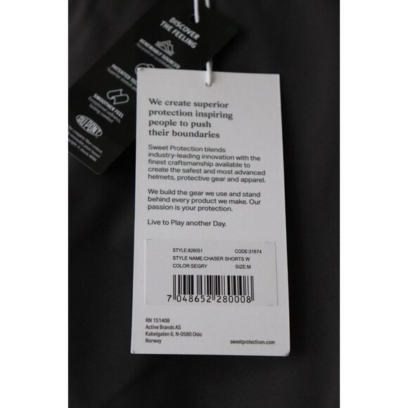 Sweet Protection Women's Medium Gray Chaser Bike Shorts Side Zipper Pocket NWT - Picture 4 of 7
